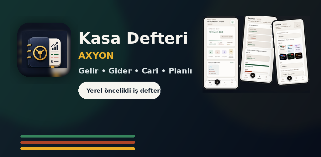 Kasa Defteri – Axyon tanıtım görseli